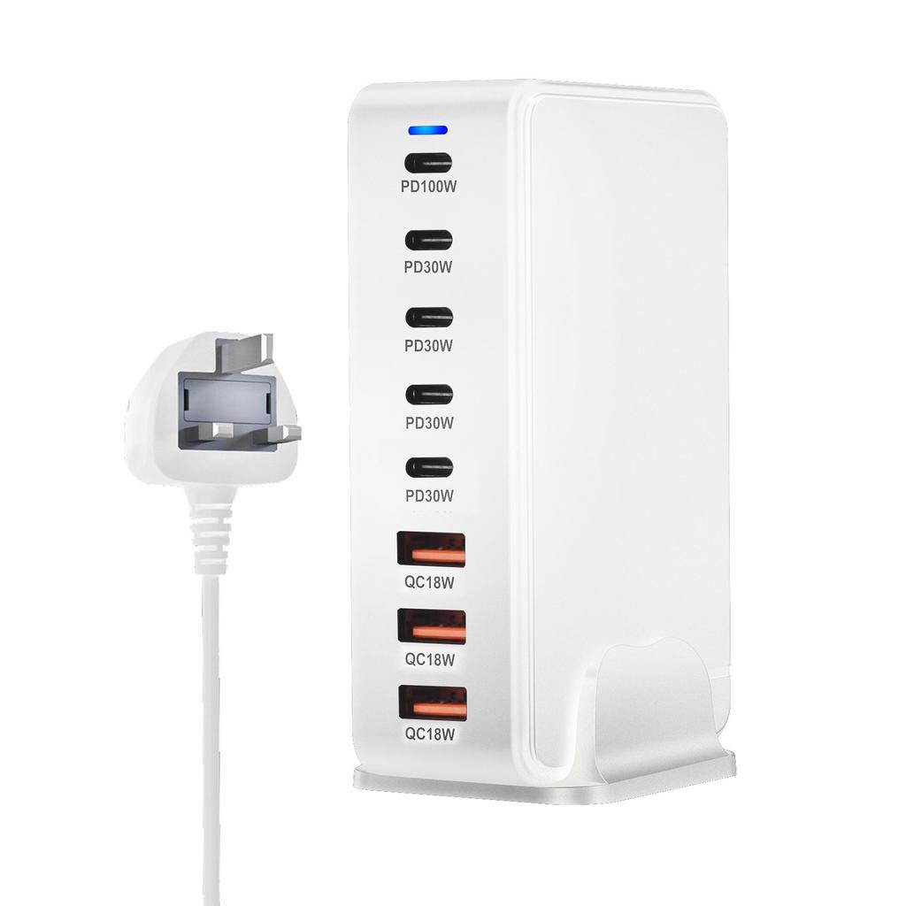 240W PD Multi-Port Desktop Charger for Mobile Phones—268W GaN Fast Charging Station