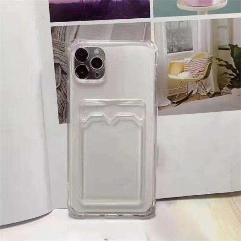 Four Corner Anti fall Card Phone Case Suitable for IPhone16promax Transparent Simple Protective Case Apple 15 Advanced