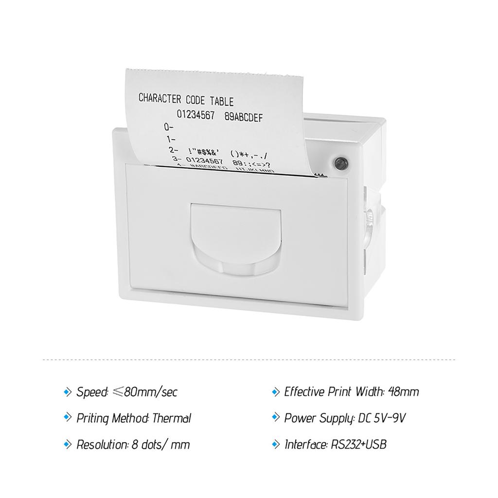 GOOJPRT QR204 58mm Ενσωματωμένος Θερμικός Εκτυπωτής Αποδείξεων 232 + USB Διεπαφή Υψηλής Ταχύτητας Εκτύπωσης 50-85mm Κελσίου
