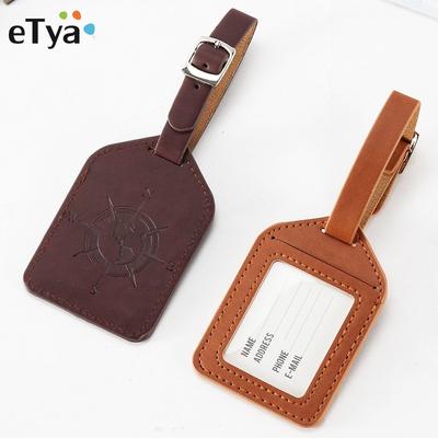Moda Yaratıcı Bagaj Yatılı Bagaj Etiketi Yeni Kadın Erkek Pu Adı Adres Etiketi Tutucu Seyahat Aksesuarları