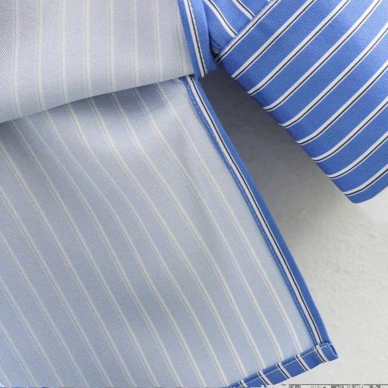 Kaslead New Arrival Women's Fashion Style Fashion Minimalist Long Sleeve Stripes Oxford Shirt Tops