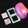 Paper Craft Punch Postage Stamp Puncher for Crafts Rectangular Decorative Shapes Lever Clean Cut Action Scrapbooking Card Making DIY Gift Tags EVA