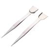 Stainless Steel Gemstone Appraisal Tweezers with Shovel Auxiliary Clip Tool
