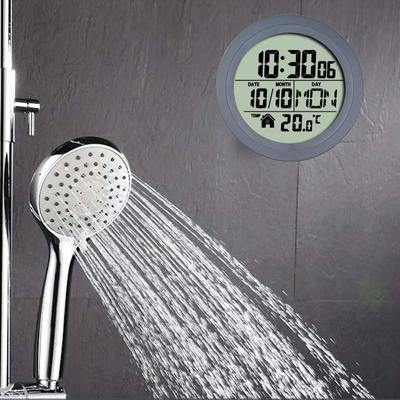 14,6 cm Badezimmer Digitale Wanduhr mit Saugnapf, LCD Display, Staubdicht, Leicht,