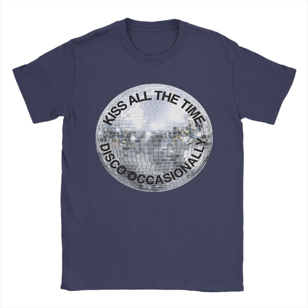 Unisexs TShirts Kiss All The Time Disco Occasionally 2026 Humor Pure Cotton Tee Shirt T Shirts Crew Neck Clothing Plus Size