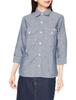 Lee Shirt LCS43004 Blue M Button-Down Women's