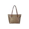 COACH City Zip Tote Artificial Leather Handbag , Shoulder Bag Large Women's Khaki (Unisex) Shoulder Bags 58292 IME74