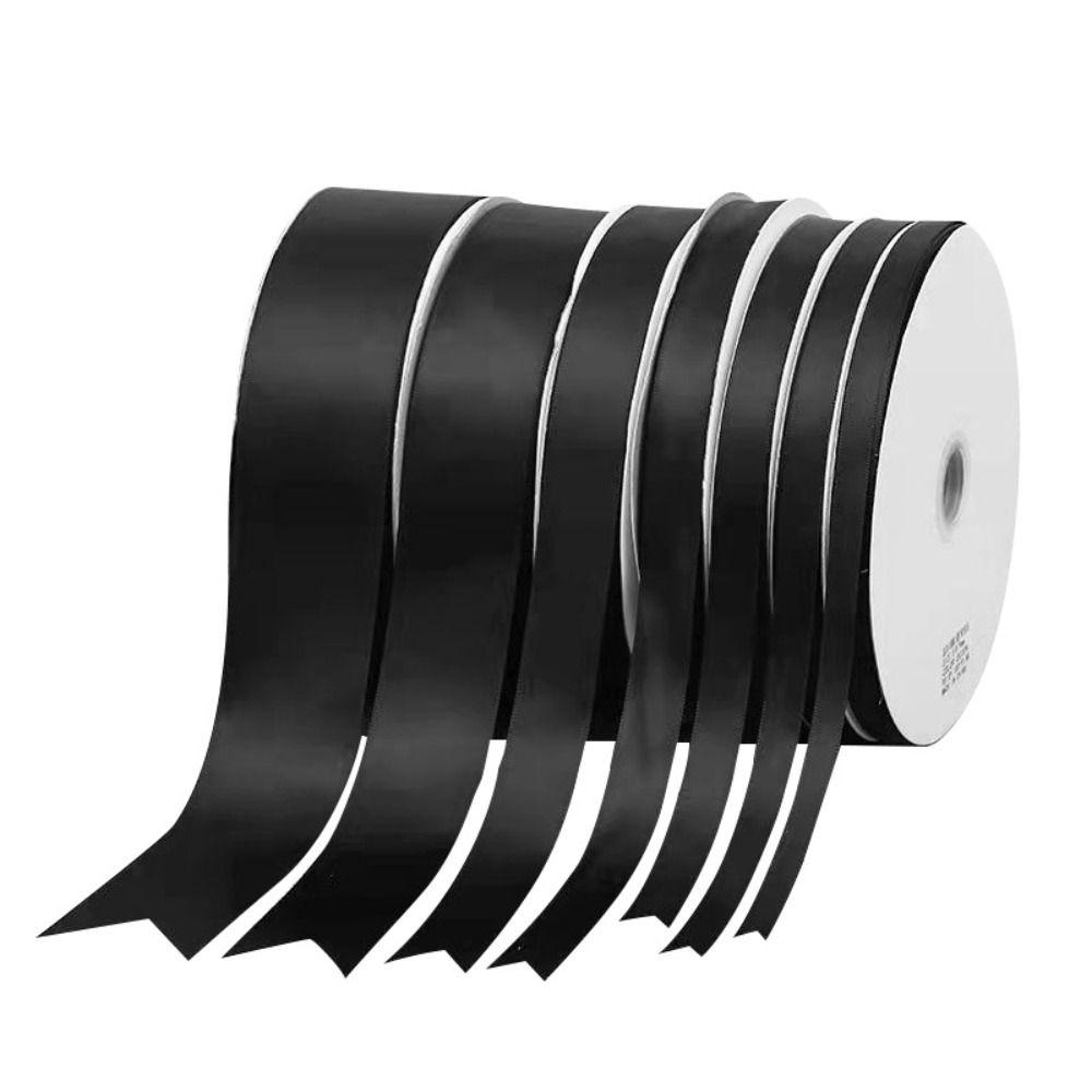 1 Stück 22m Schwarzes Satinband Queen Beerdigungszubehör Neues Schleifenband Geschenk Hochzeitsparty Deko