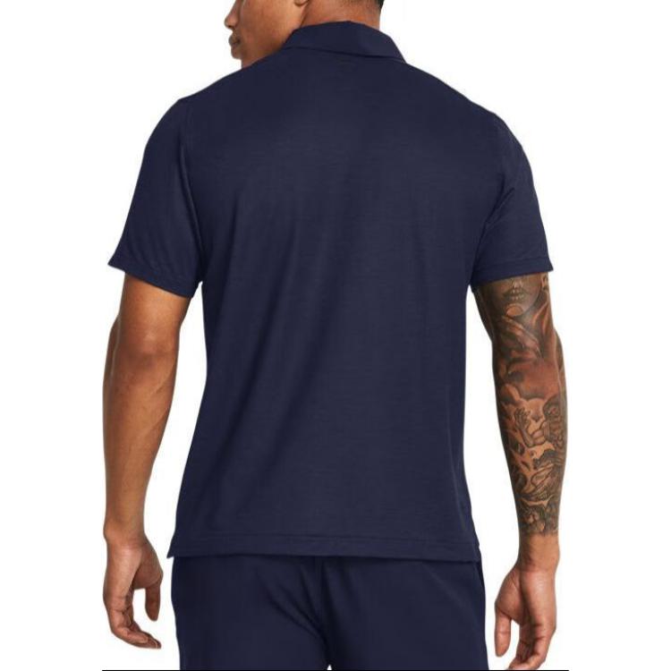 Under Armour Tour Tipps Einfarbig Sportlich Lässig Kurzarm Poloshirt Herren Poloshirts Blau 1385128-410