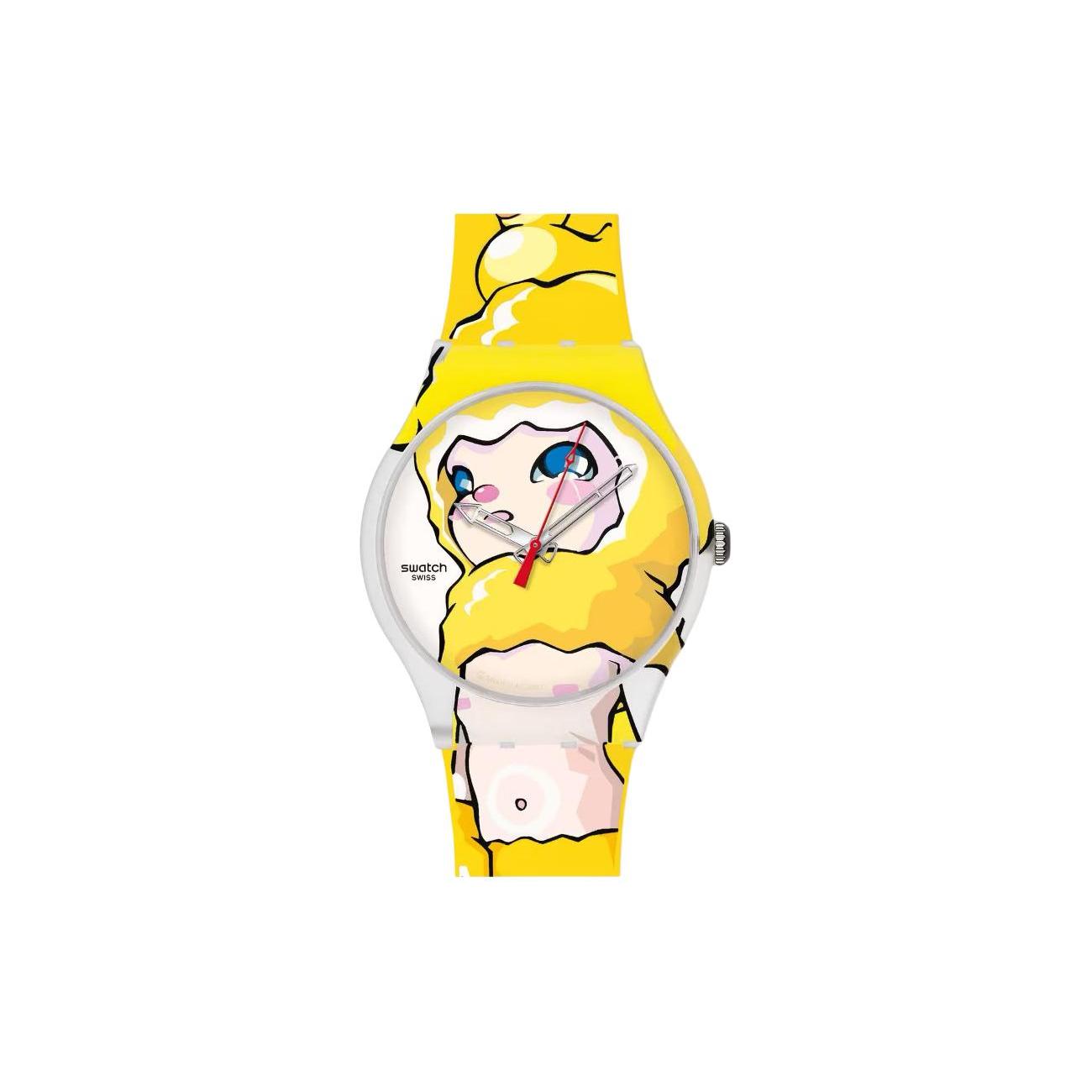 SWATCH Unisex Yellow Watch SUOZ113 SUOZ113 Yellow Watch Dial