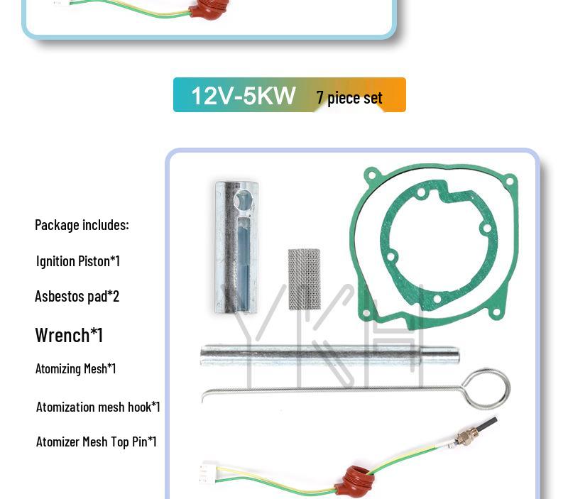 12V/24V Car Fuel Heater Glow Plug Repair Kit