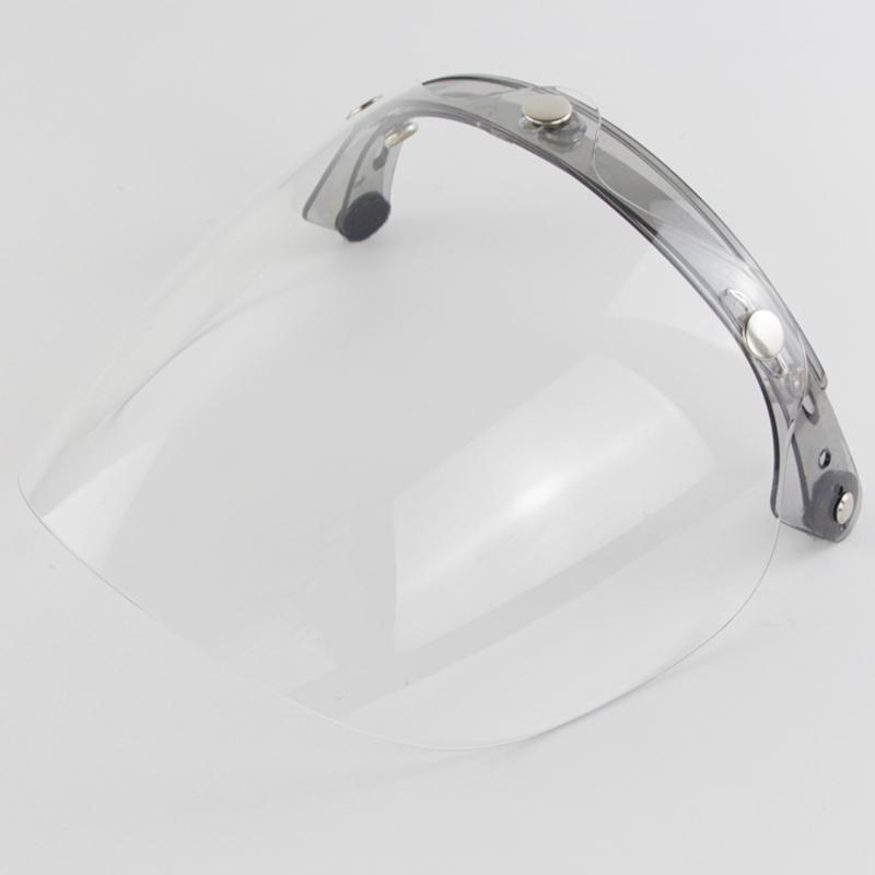 Universal Open Face Retro Helmet Visor Odorless Lens 3-snap Shield Visor Design