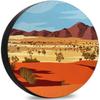 Desert Landscape Tire Cover Camper Trailer RV SUV Truck Spare Wheel Protector Weatherproof Vinyl Dustproof Cover