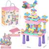 DIY Building Blocks Table Toy Set Kids Educational Puzzle Bricks Desk Gift for 3-6 Years