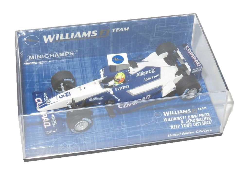 MINICHAMPS Williams F1 BMW FW23 Ralf Schumacher YOUR 1/43 "KEEP DISTANCE"
