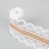 1m/roll Craft Rustic Vintage Satin Bow Sisal Trim Jute Burlap Lace Edge Hessian Ribbon