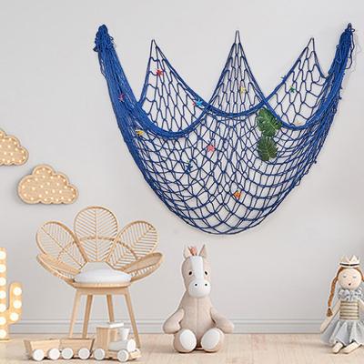 Ceative Decor Nets Hemp Rope Mediterranean Hanging Net Wall Decor Room Party Decorative Fishing Net Playground Gift Boho Style