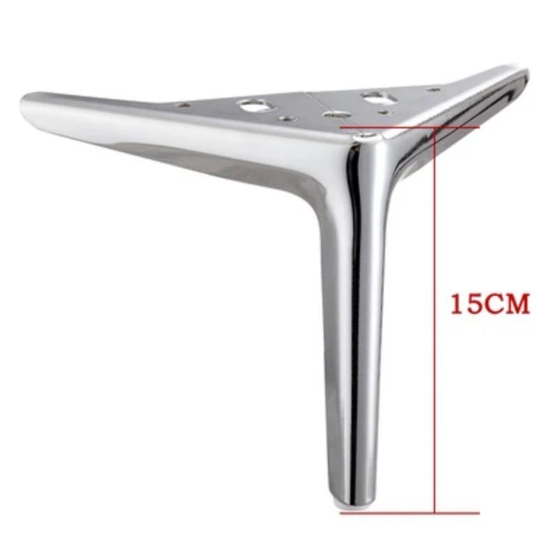 

4 шт./компл., металлические ножки для мебели, 120/150/190 мм, ножки для шкафа, дивана, столик для шкафа для телевизора, опора для ножек шкафа, мебельные аксессуары Chrome 15CM