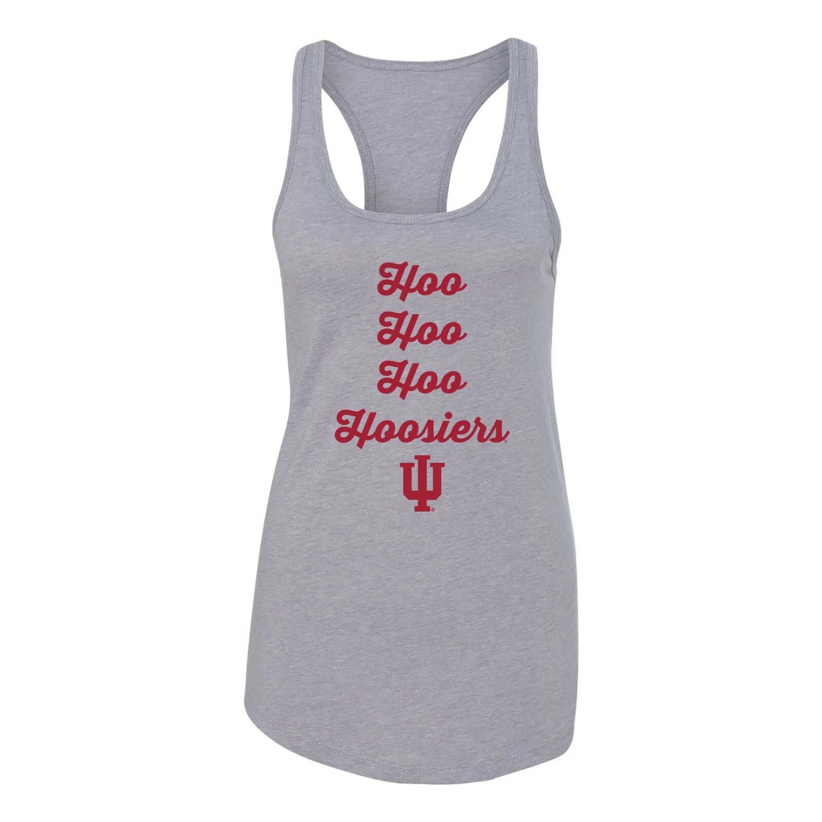 Indiana Hoosiers Spirited Script Womens Racerback Tank - Heather S