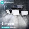 Smart Sensor Außenbeleuchtung Solar Gartenleuchten 210 LED Perlen Gartenwandleuchten Geeignet für Gärten & Dachvorsprünge Fernbedienungsmodus