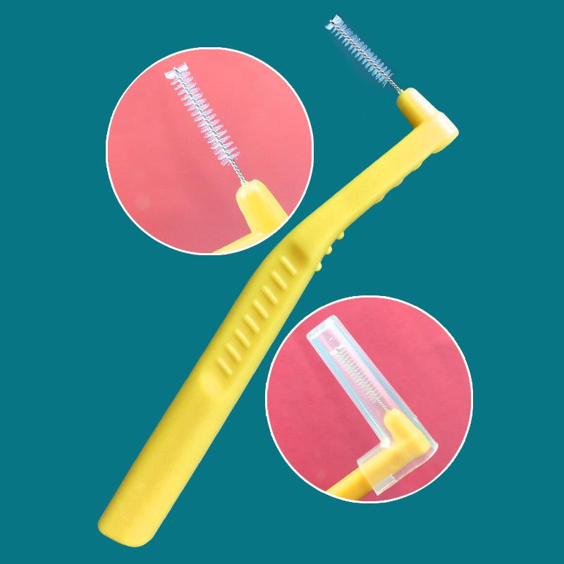 20Pcs L Type Angled Interdental Brush Brush For Braces Micro Soft Brush For Dental Brackets Cleaning Short Handle Brushes