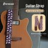 Night Flower PO-037 Bass Guitar Strap: Lightweight, Comfortable with Dark Floral Pattern