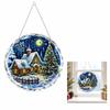 Christmas Acrylic Snow Scene Hanging Ornament for Winter Holiday Tree Decor