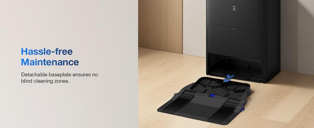 ECOVACS Deebot T30S Pro Robot Vacuum Cleaner with Wiping Function, 11,000 Pa, ZeroTangle Technology, 70°C Hot Water Wiping When Washing