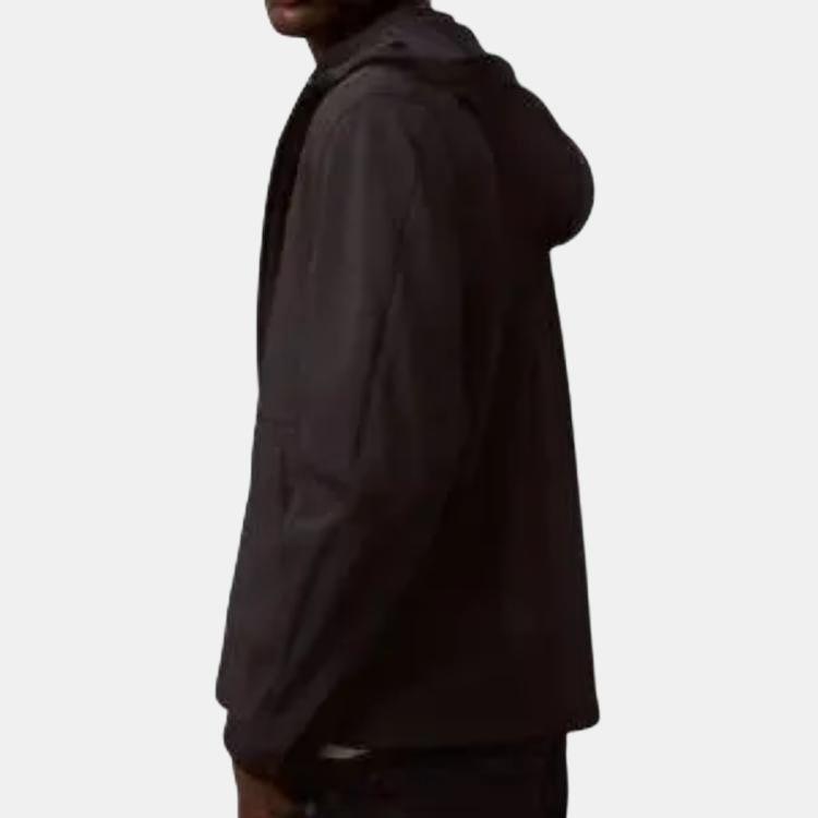 Calvin Klein Solid Color Comfortable Minimalist Pilot Hooded Long Sleeve Jacket Men Jackets Black 40EM552-001