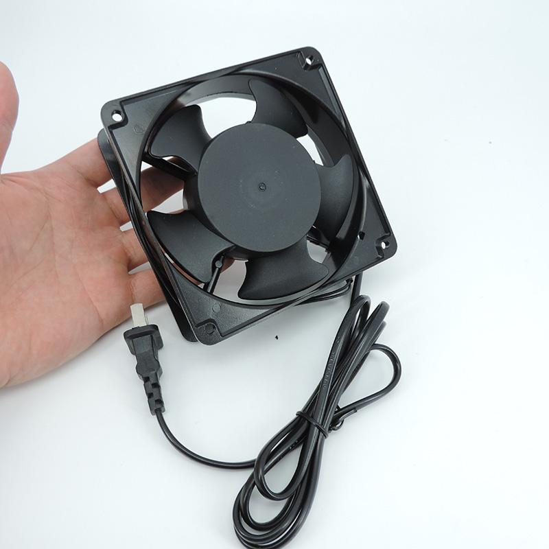 120x120x38mm 220V-240V 120mm Sleeve Bearing 0.14A Cooling fan with AC power cable US Plug