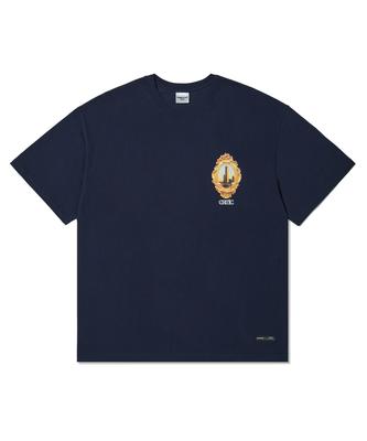 CRITIC Skyscraper Badge T-Shirts Navy