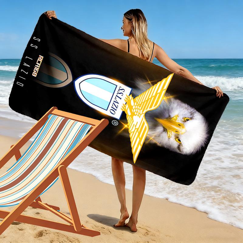 SS Lazio Print Beach Towel, Large Soft Quick Dry Towel for Beach Camping Swimming
