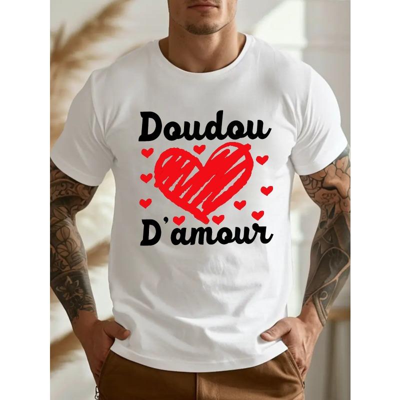 Европейский размер Веселая Французская Мятая Мужская Футболка Большого Размера 2XL