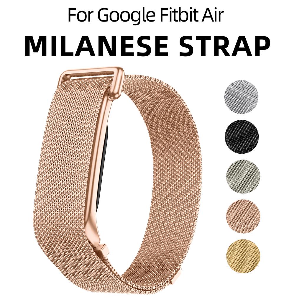 Google Fitbit Air Breathable Milanese Loop Band Quick Release Adjustable Soft Metal Tracker Accessory