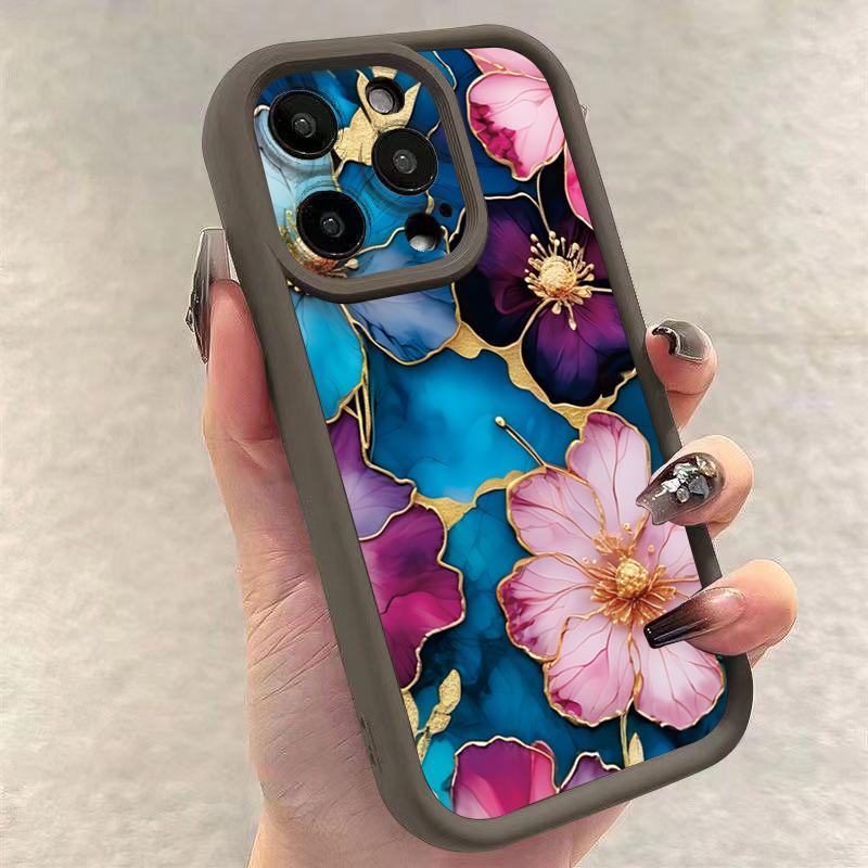 Vintage Floral Pattern Soft TPU Phone Case for Xiaomi Poco X7 X6 X5 X3 M6 F5 F6 F7 Pro 5G Shockproof Candy Silicone Bumper Cover