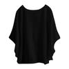 Women's Fashion Loose Color -Sleeved Summer Top Crewneck Jumper