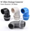 I.D20~50mm PVC 90° Bogen Ablaufverbinder Aquarium Fischbecken Überlaufverbinder Wassereinlass Auslass Zuleitung DIY Ablaufverschraubungen