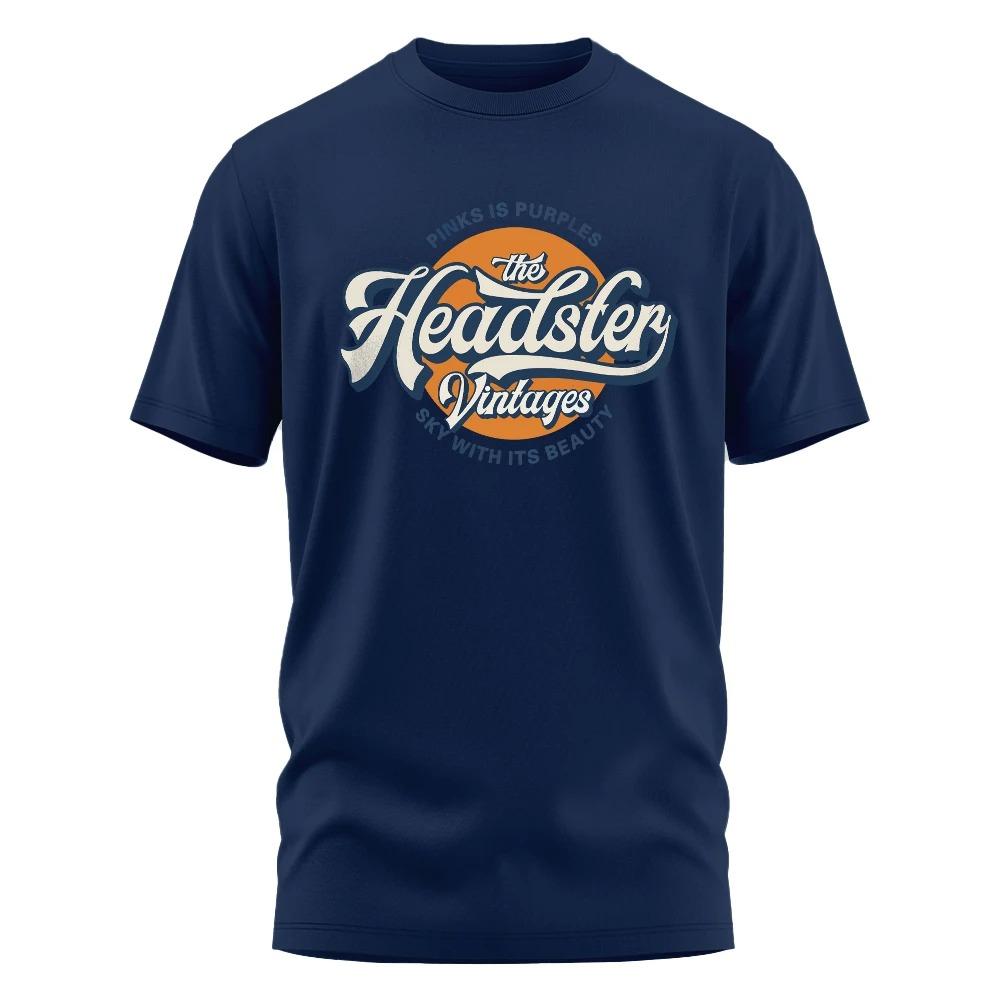 2024 New T-Shirt Old Shcool Vintage Printed Tees Men Clothes Fashion  T-Shirts Streetwear 100% Cotton Loose Tops Breathable Tee