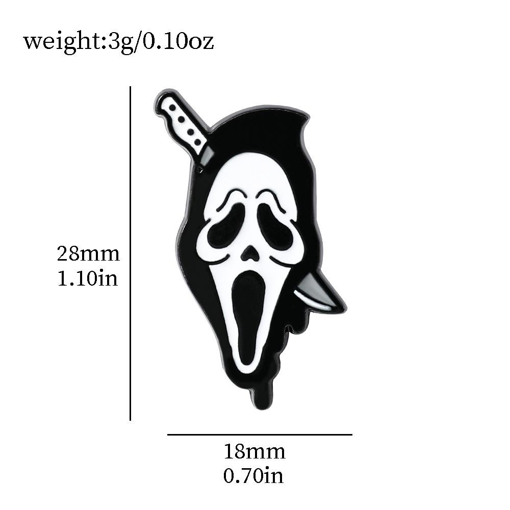 Versatile Skull Halloween Horror Movie Metal Badge For Occasions All