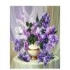 Diamond Painting Flowers Full Drill Round Diamond Embroidery Purple Lavender Picture Of Rhinestones Home Decor