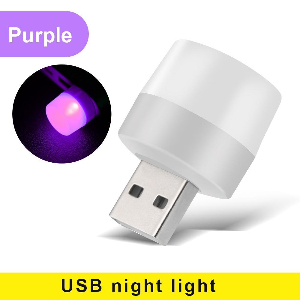 1PC Small Round Night Light Mini LED Night Light USB Plug Lamp Power Bank Charging USB Book Lights LED Reading