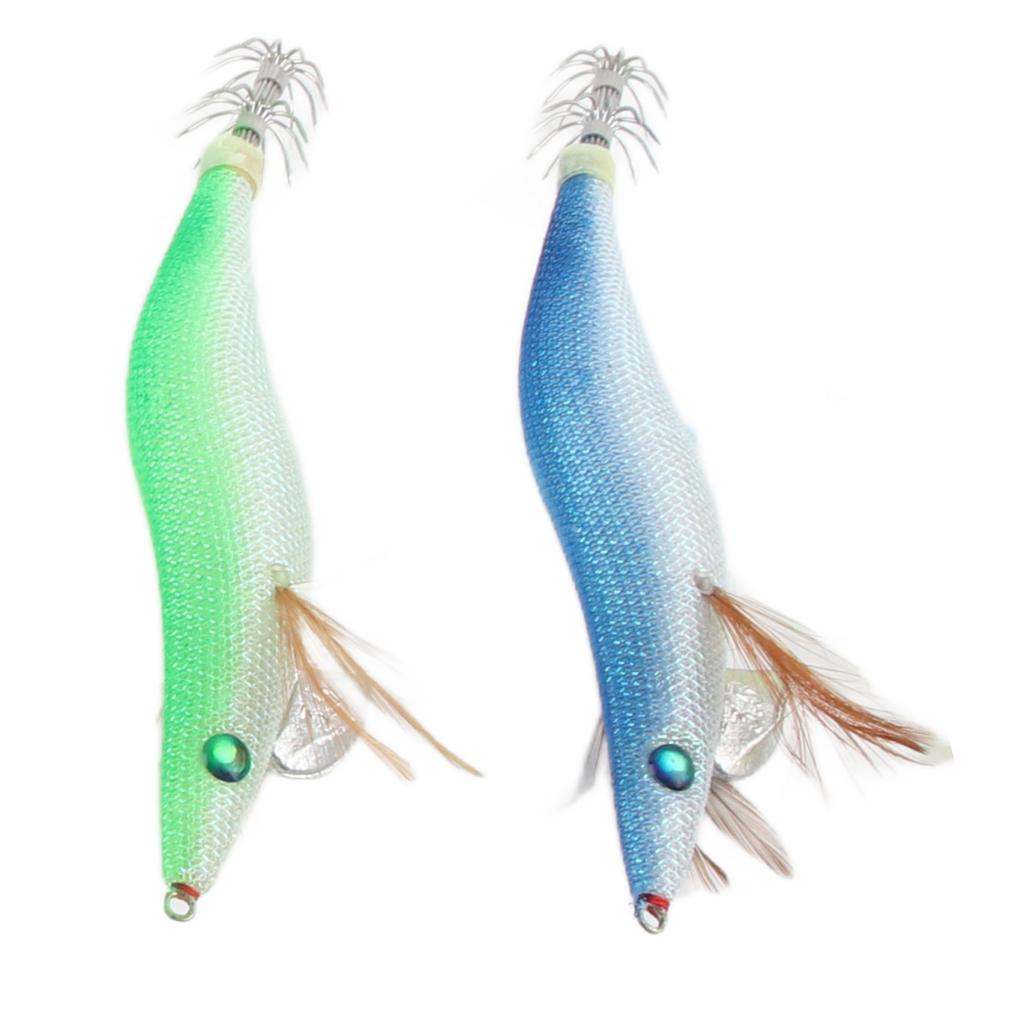 Hard Bait Luminous Squid Jig Sea Fishing Lure Shrimp Shaped Lifelike Saltwater Fishing Lures