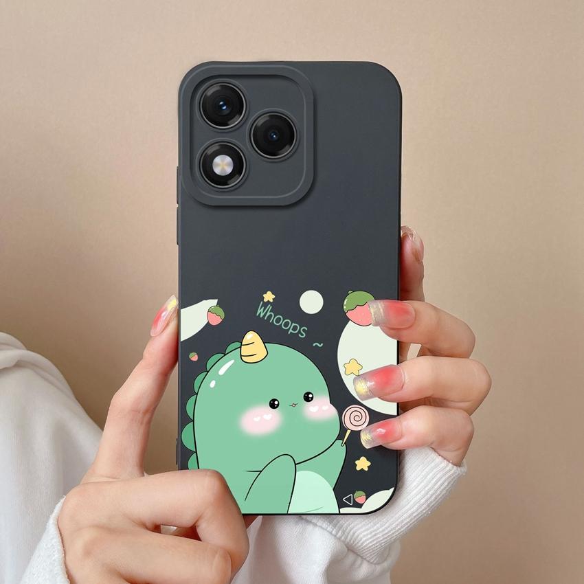 Phone Covers For Huawei Honor X9c X6b X7c X60 X5b 400 Lite X8 X8c Angry Dinosaur Patterns Soft Liquid Silicone Dustproof Shell For Huawei Bumper Cases