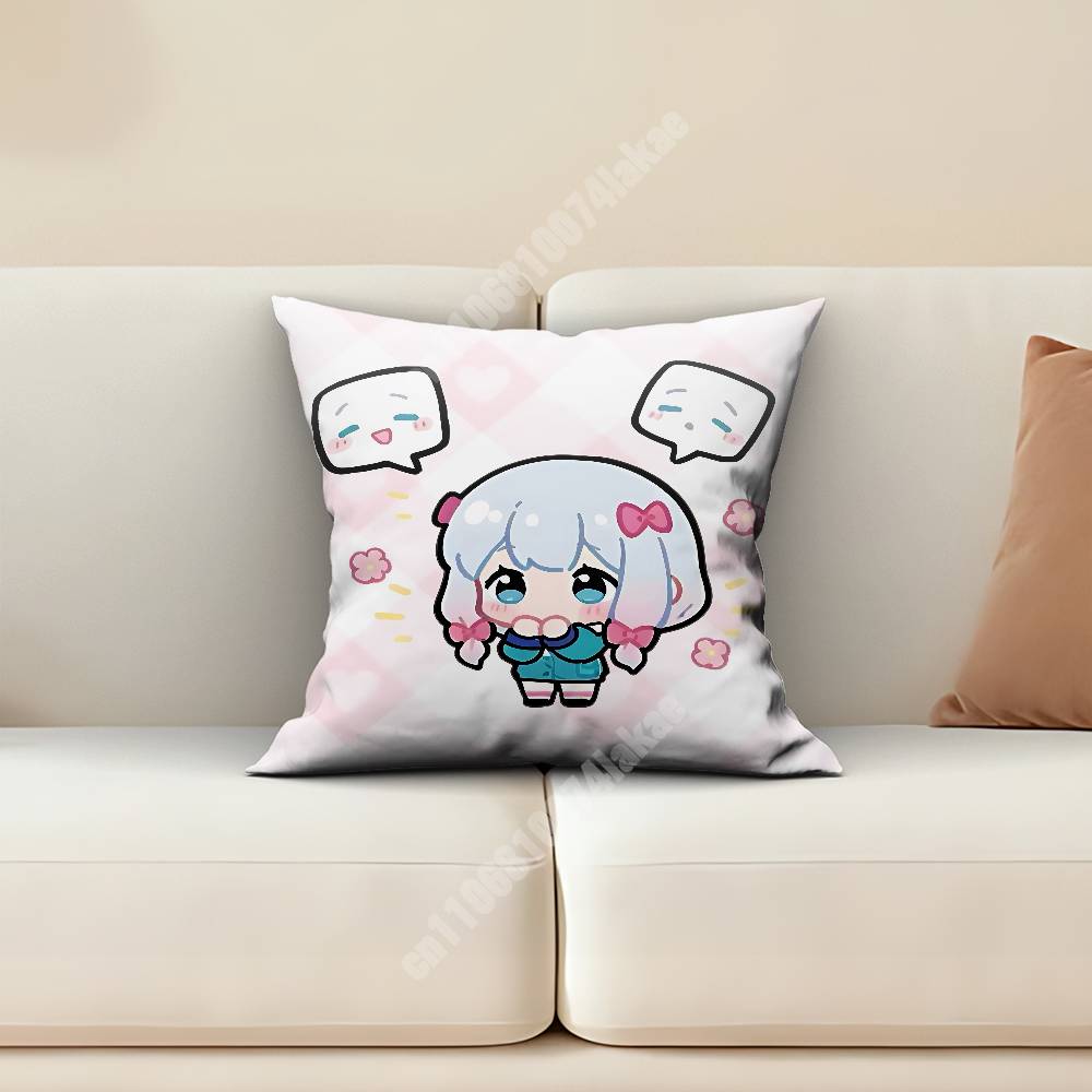 EEromanga SSensei Izumi Sagiri Pillow Cover Sofa Couch Cushion Case Creative Workspace Accent Home Decor