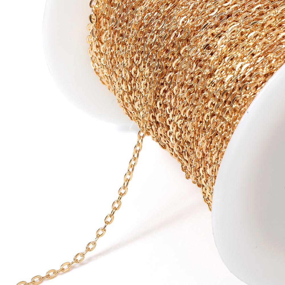5Meters Metal Link Chains Multi Color Bulk Necklace Bracelet Chain Accessory for DIY Jewelry Making Findings Supplies Wholesale