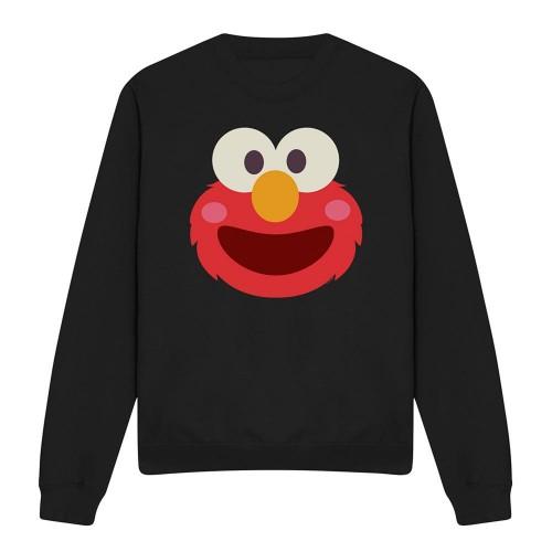 Sesame Street Unisex Adult Kawaii Elmo Face Sweatshirt