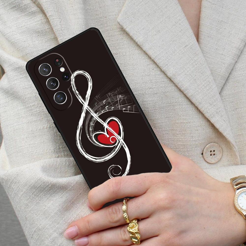 Musical Notes Classical Music Art Cell Phone Case for Samsung Galaxy S26 Ultra S25 S24 S23 S22 S21 S20 Note10 Cover Galaxy S20 5G