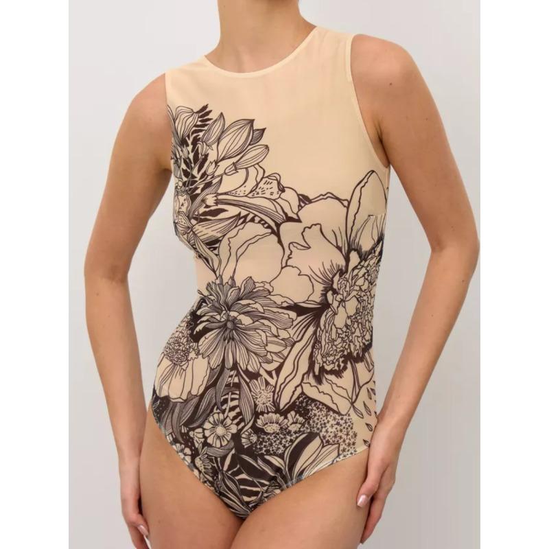 Source Manufacturer Swimsuit Women's Hot-selling Multi-color Mesh Sunscreen One-piece Swimsuit Fresh and Sexy Long-sleeved Sunscreen Swimsuit