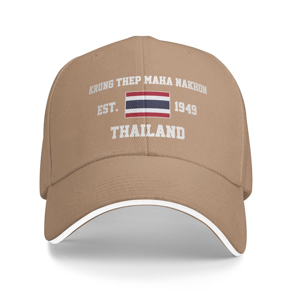 Thailand EST.1949 Krung Thep Maha Nakhon Capital Baseball Cap Trucker Hat Sun Outdoor Sport Snapback Cap Women Unisex Baseball Caps
