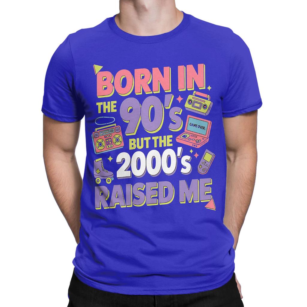 Born In The 80s Raised In The 90s TShirt Summer 100 Cotton TShirts For Unisex Fashion Custom Diy Tshirt ShortSleeve Y2k Tees